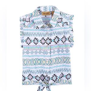 Wrangler Girls Aztec Ruffle Tank Size XS
